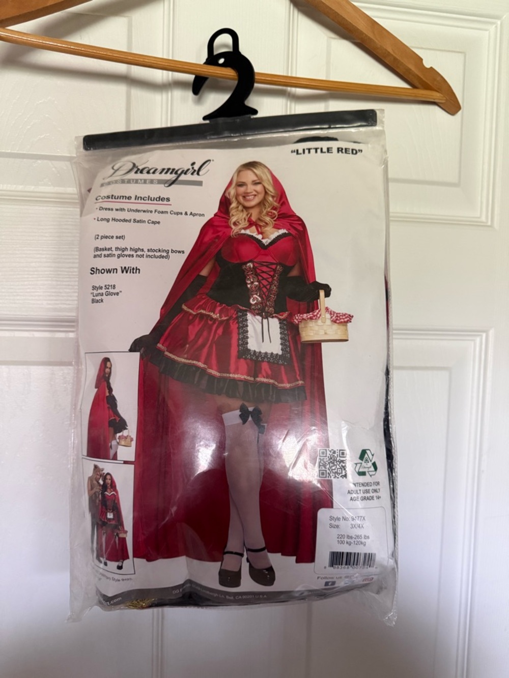 Dreamgirl Red Hooded Little Red Riding Costume - Picture 2 of 5